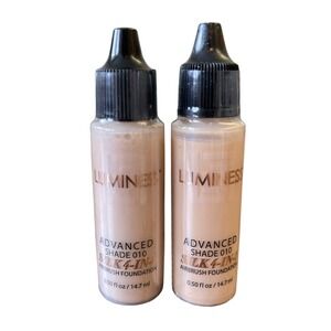 2 Bottles LUMINESS Rose 4-in-1 Airbrush Foundation, Shade 010, 0.5 Oz